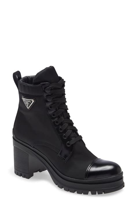 prada boots 2022|Prada block heel combat boots.